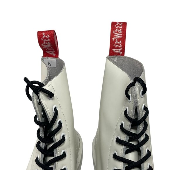 DR. DOC MARTENS UNDERCOVER 1490 made in England White Combat Boots Men UK 8 US 9 - Picture 6 of 10